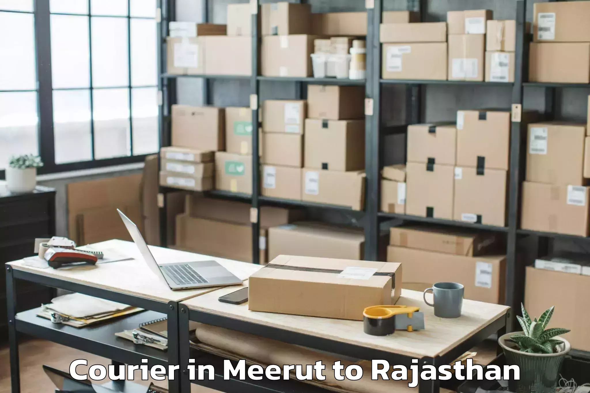 Easy Meerut to Thanagazi Courier Booking